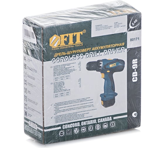 Аккумуляторная дрель-шуруповерт FIT CD-9R 80171