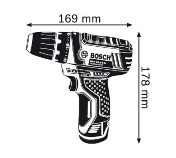 Аккумуляторный шуруповерт Bosch GSR 10.8-2-Li Professional + оснастка 0.601.868.104