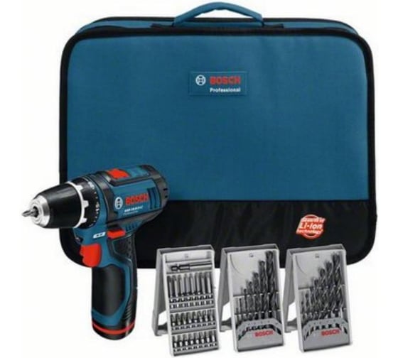 Аккумуляторный шуруповерт Bosch GSR 10.8-2-Li Professional + оснастка 0.601.868.104