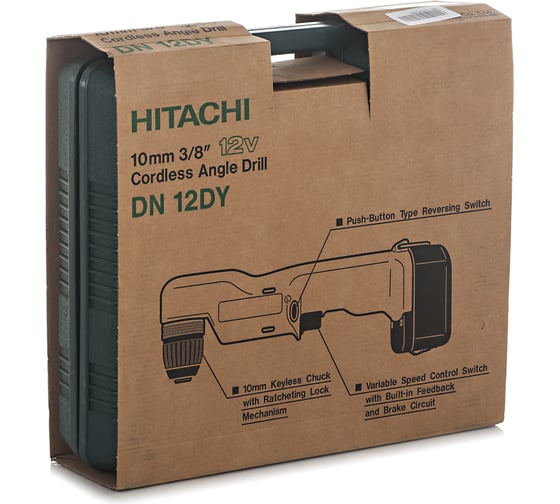 Аккумуляторная угловая дрель-шуруповерт Hitachi DN12DY