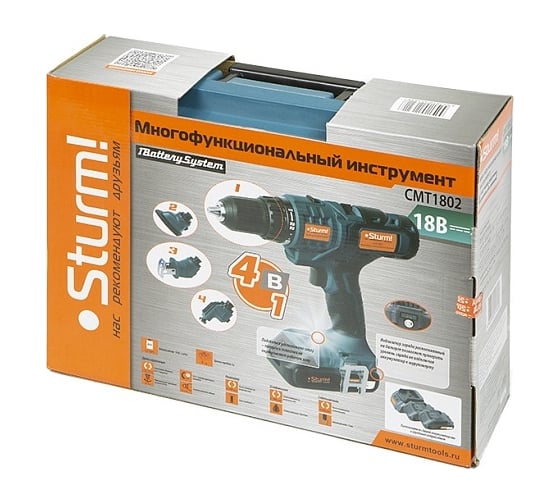 Аккумуляторный мультитул Sturm 1BatterySystem CMT1802