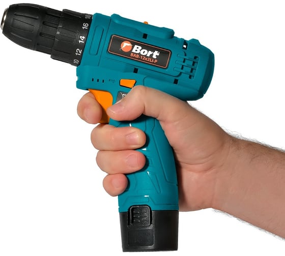 Аккумуляторная дрель-шуруповерт BORT BAB-12x2Li-P 1x1,5 Ah 93414011