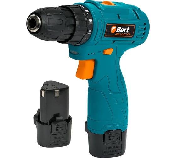 Аккумуляторная дрель-шуруповерт BORT BAB-12x2Li-PD 2x1,5Ah 93414097
