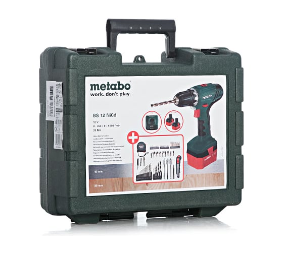Аккумуляторный шуруповёрт Metabo BS 12 NiCd с набором оснастки 602194870