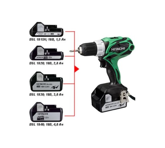 Аккумуляторный шуруповерт Hitachi DS18DSAL-TL