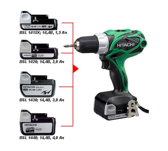 Аккумуляторный шуруповерт Hitachi DS14DSAL-TL