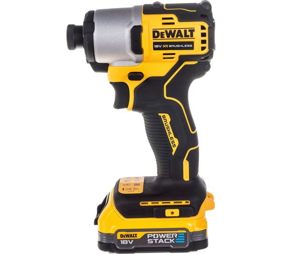Бесщеточный импульсный шуруповерт DEWALT 18 В XR батарея POWERSTACK, чемодан TSTAK DCF840E1T-XJ 1