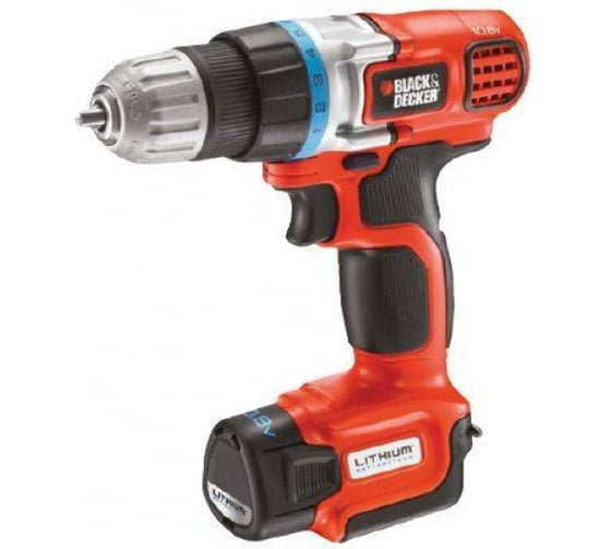 Аккумуляторная дрель-шуруповерт Black+DECKER EGBL108KB