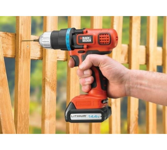 Аккумуляторная дрель-шуруповерт Black+DECKER EGBL14KB