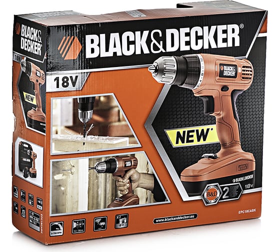 Аккумуляторная дрель-шуруповерт Black+ Decker EPC 18 CABK