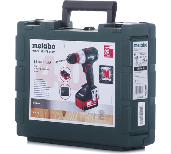 Аккумуляторная дрель-винтоверт Metabo BS 18 LT Quick 602104500