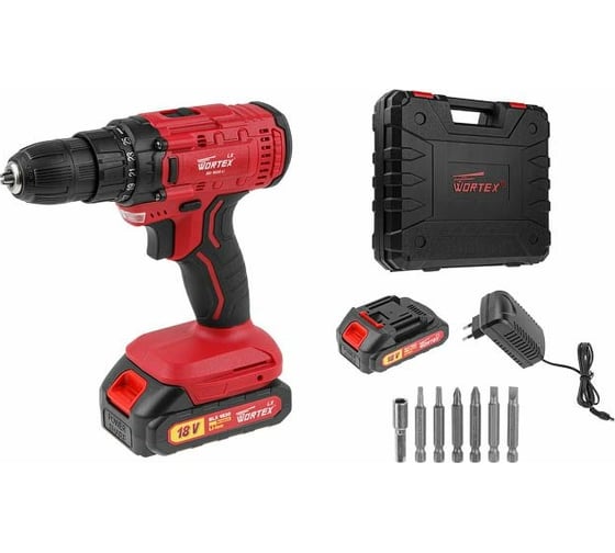 Аккумуляторная дрель-шуруповерт WORTEX LX BD 1820 Li 0329076