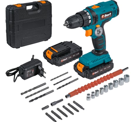 Аккумуляторная дрель-шуруповерт BORT BAB-20x2Li-XDK 93413496