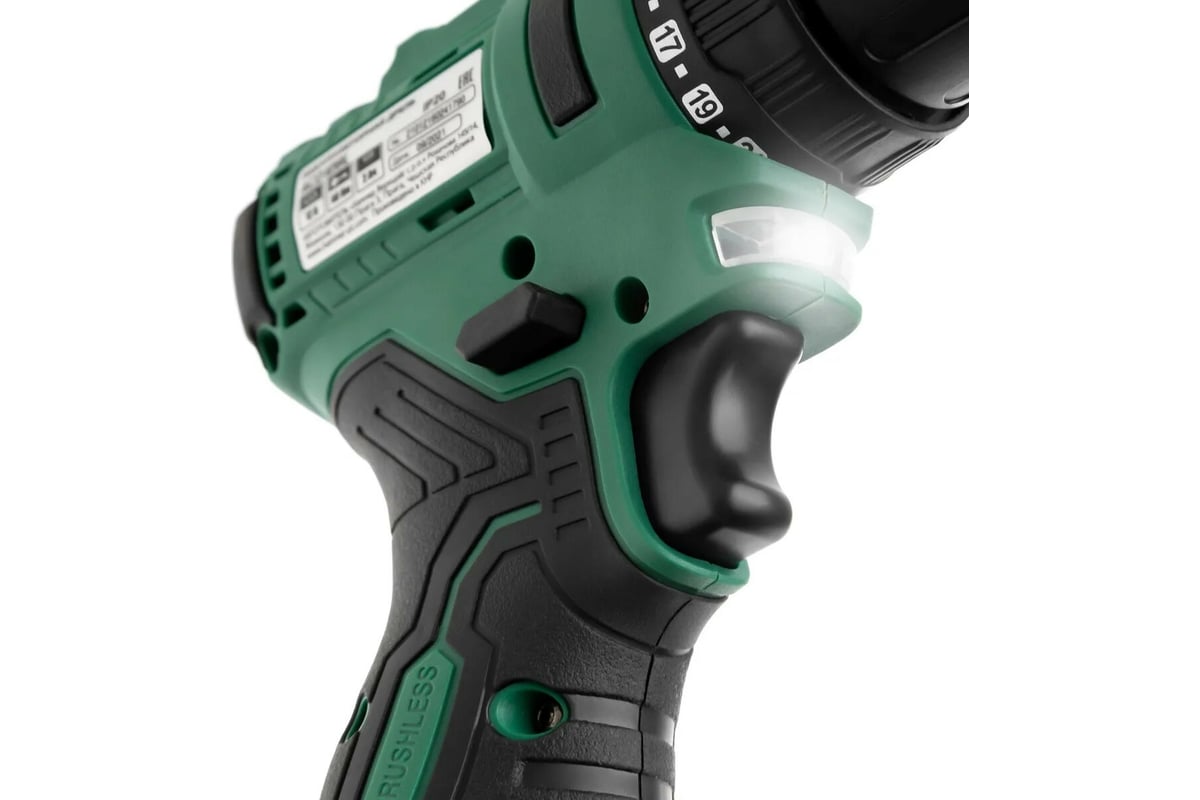 Аккумуляторная бесщеточная дрель Hammer ACD12BL 12В 2x2Ач LilON 10мм 0 ...