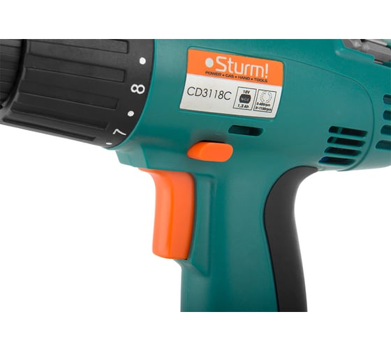 Аккумуляторная дрель-шуруповерт Sturm CD3118C