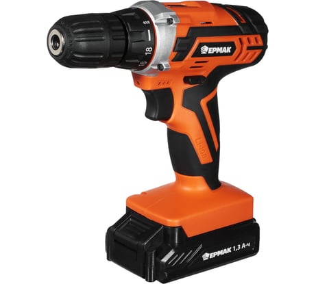 Дрель-шуруповерт ЕРМАК Профи 12В + набор инструментов 57 предметов 691-031