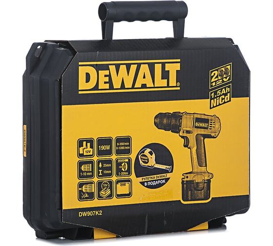 Аккумуляторная дрель-шуруповерт DEWALT DW 907 K2A