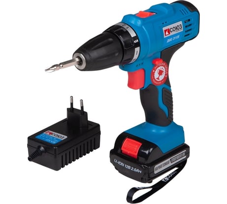 Аккумуляторная дрель Союз 12В, 1 аккум.кейс ДШС-3112Е