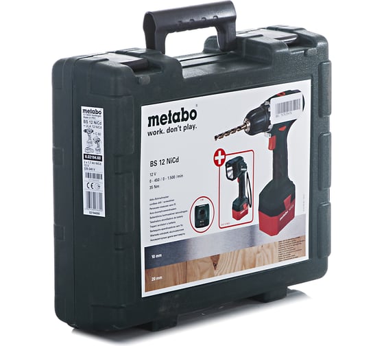 Аккумуляторный шуруповерт Metabo BS 12 NiCd + фонарь ULA 602194600
