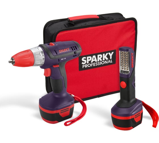 Аккумуляторная дрель-шуруповерт Sparky BR2 12E с фонарем FL 12L