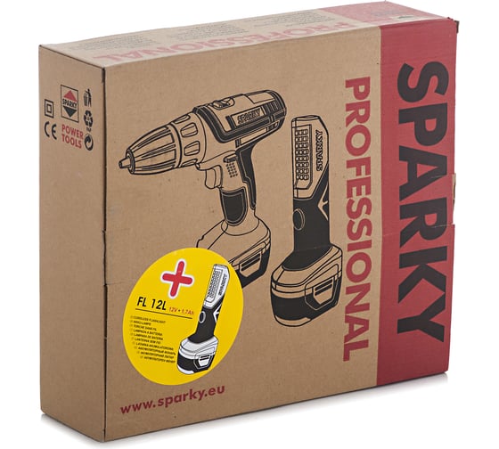 Аккумуляторная дрель-шуруповерт Sparky BR2 12E с фонарем FL 12L
