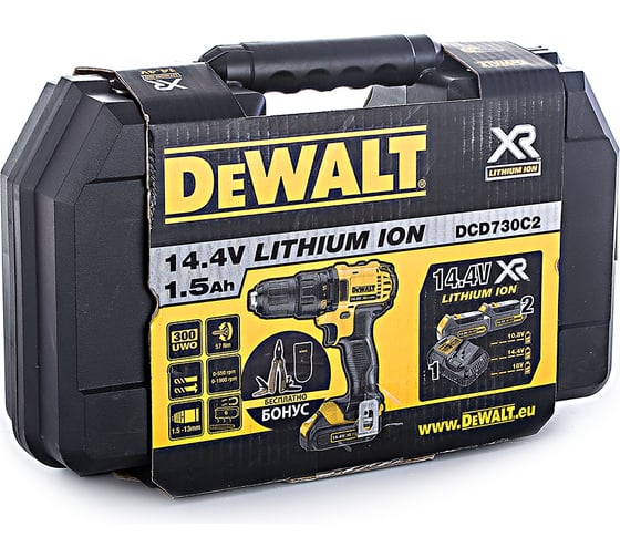 Аккумуляторная дрель-шуруповерт DeWALT DCD 730 C2P