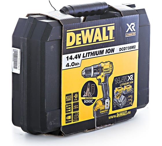 Аккумуляторная ударная дрель-шуруповерт DEWALT DCD 735 M2P