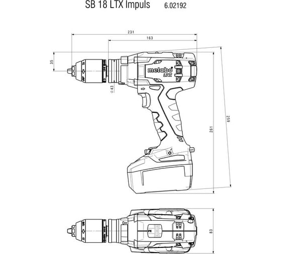 Аккумуляторный винтоверт Metabo SB 18 LTX Impuls Set 602192960