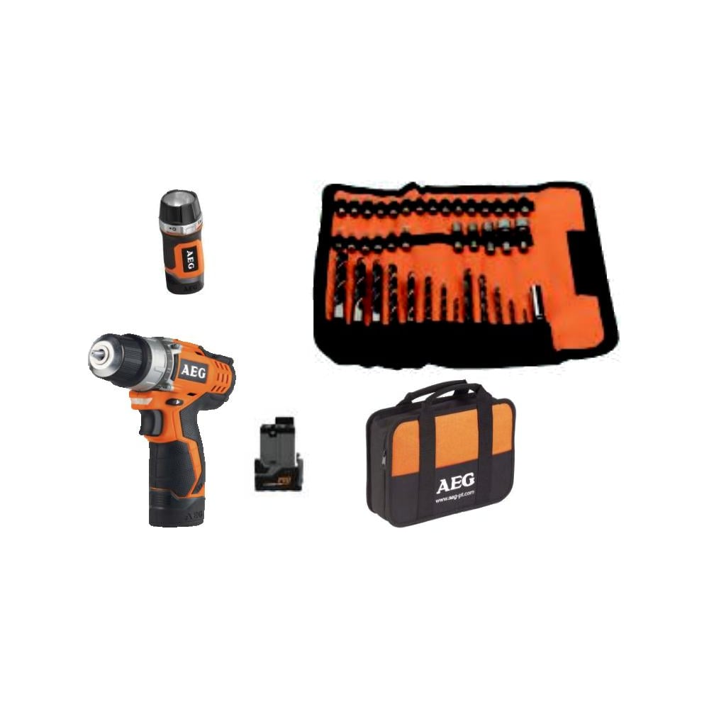 Аккумуляторная дрель-шуруповерт AEG BS 12C2 LI-KIT2B 441440 - выгодная ...
