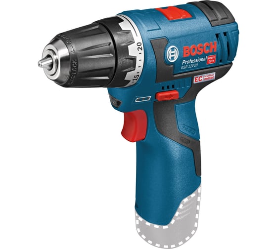Аккумуляторная дрель-шуруповерт Bosch GSR 12V-20 Solo 0.601.9D4.002 1