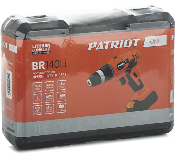 Аккумуляторная дрель-шуруповерт PATRIOT BR 140li 180201520