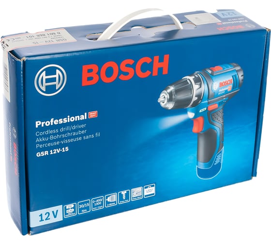 Аккумуляторная дрель-шуруповерт Bosch GSR 12V-15 Solo 0.601.868.101