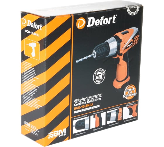 Аккумуляторная дрель-шуруповерт DEFORT DCD-10,8N-Li 98298932