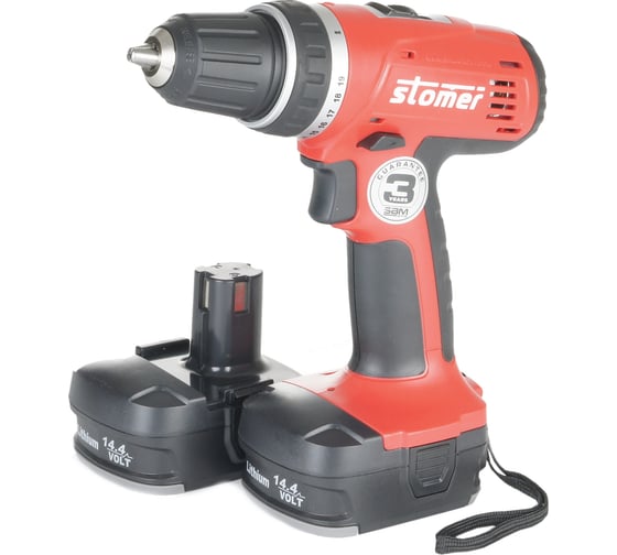 Аккумуляторная дрель-шуруповерт STOMER SAD-14Nx2-LiD 98290110 1