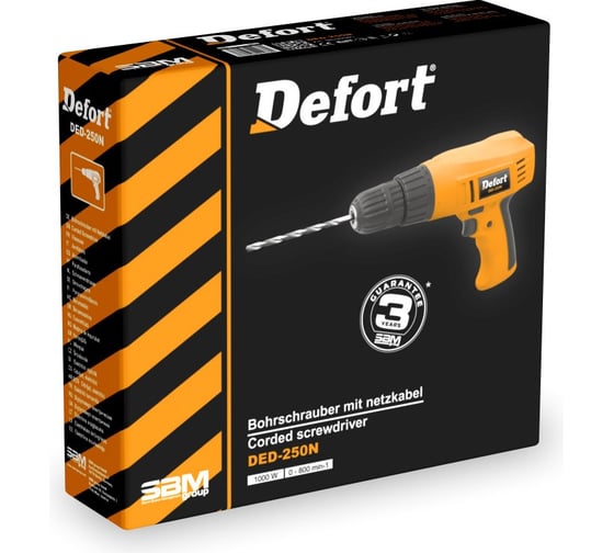 Электрическая дрель-шуруповерт DEFORT DED-250N 98299380