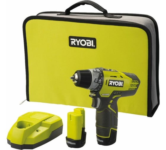Аккумуляторная дрель-шуруповерт Ryobi R12DD-LL13S 5133001802