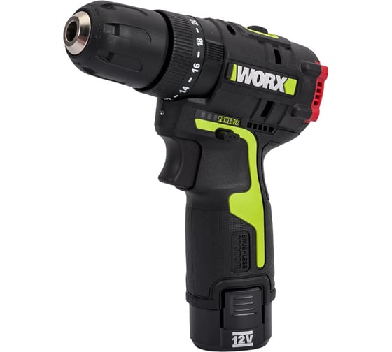 Дрель-шуруповерт WORX Professional аккумуляторный ударный бесщеточный 12В, 40Нм, 2Ач х2, ЗУ, сумка WU131X