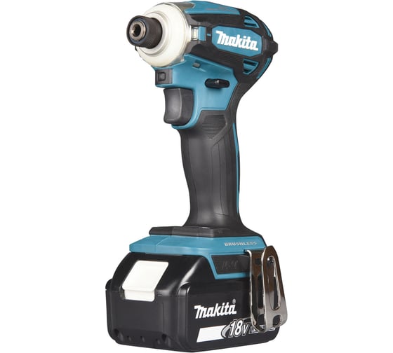 Аккумуляторный ударный бесщеточный шуруповерт Makita Т-Режим, 1/4", 180Нм, М5-М16, кейс, 2x5Ач DTD172RTJ