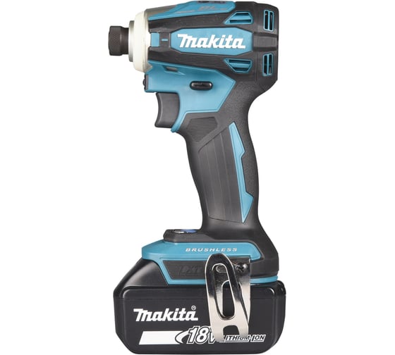 Аккумуляторный ударный бесщеточный шуруповерт Makita Т-Режим, 1/4", 180Нм, М5-М16, кейс, 2x5Ач DTD172RTJ