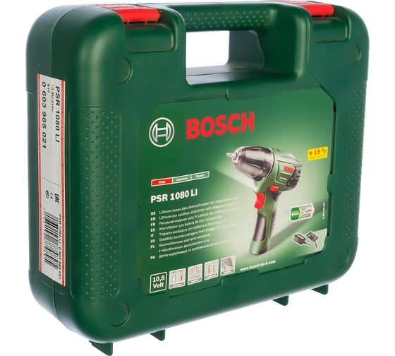 Аккумуляторная дрель-шуруповерт Bosch PSR 1080 LI 0.603.985.021