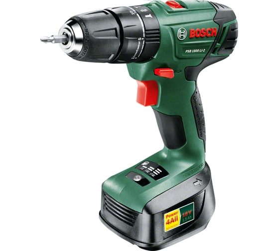Аккумуляторная ударная дрель-шуруповерт Bosch PSB 1800 LI-2 0.603.9A3.321 1