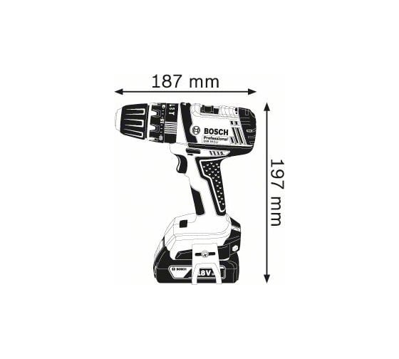Аккумуляторная ударная дрель-шуруповерт Bosch GSB 18-2-LI 0.601.9D2.302
