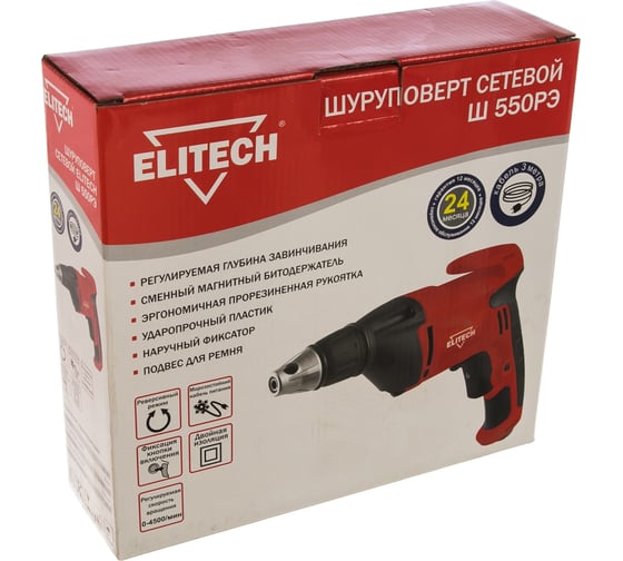 Шуруповерт Elitech Ш 550РЭ