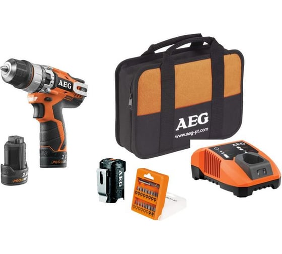 Аккумуляторная дрель AEG BSB12C2 LI-KIT2B 447996 1