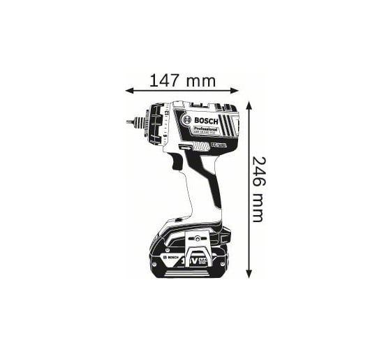 Аккумуляторная дрель-шуруповерт Bosch GSR 18 V-EC FC2 0.601.9E1.101