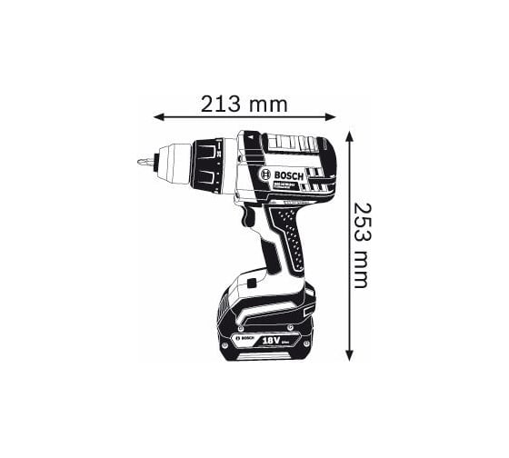 Аккумуляторная дрель-шуруповерт Bosch GSR 18 VE-2-LI + 3 аккумулятора 0.601.9D9.101