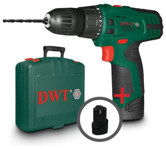 Аккумуляторная дрель-шуруповерт DWT ABS-10,8 Li-2 BMC 8604 1