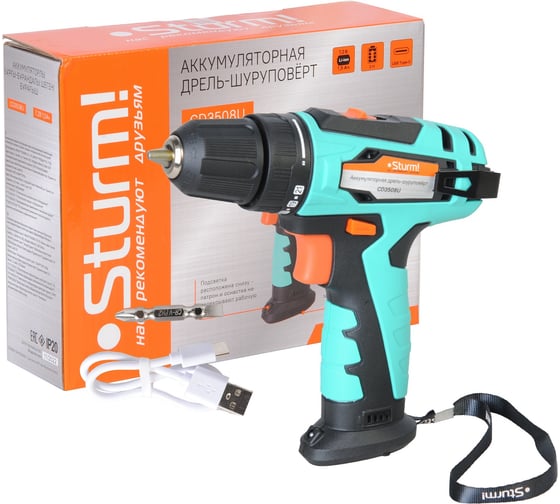 Аккумуляторный шуруповерт Sturm CD3508U