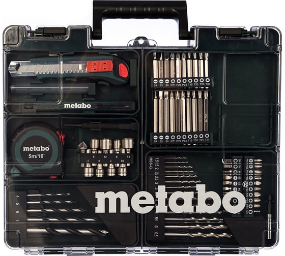 Аккумуляторный винтоверт Metabo BS 18 LT Set с набором оснастки 602102600