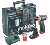 Аккумуляторный винтоверт Metabo PowerMaxx BS Quick Pro с набором оснастки 600157880